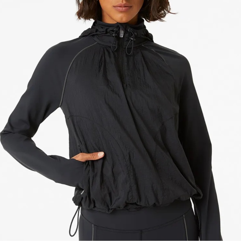 Outdoor Voices Black FrostKnit Hoodie Size M